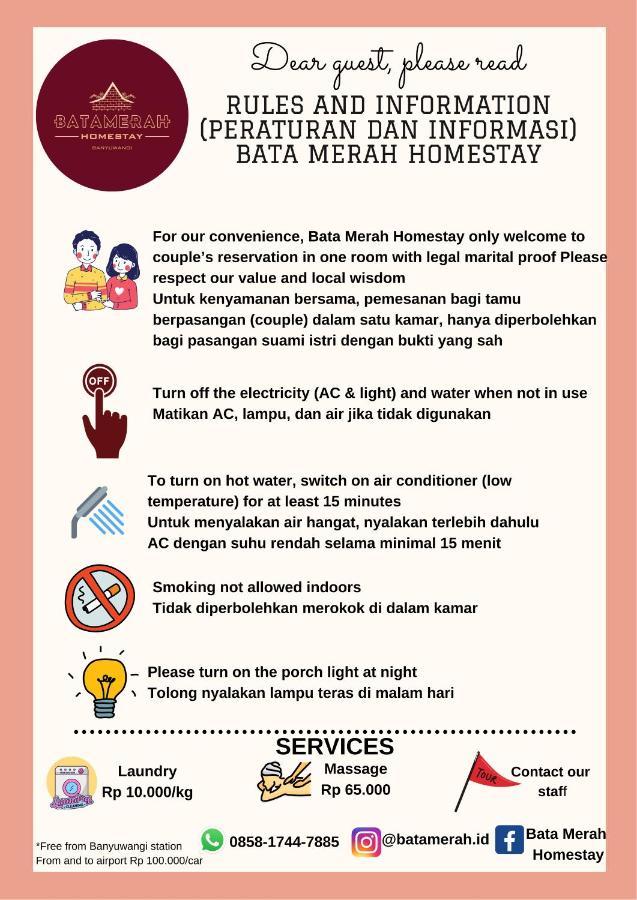Bata Merah Homestay Banyuwangi  Exterior foto